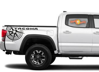 Autocollant de décalcomanie graphique de lit latéral Toyota Tacoma TRD boussole