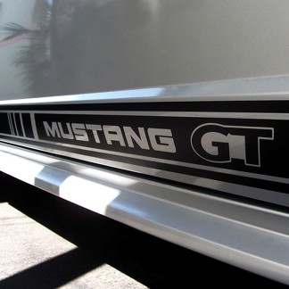 Lot de 2 : décalcomanies Rocker Stripes avec lettres Mustang GT modèles 1999-2020.