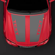 Autocollant Vinyle de Bandes Capot Personnalisées Noir pour Chrysler 300C SRT-8 2005-2010_3