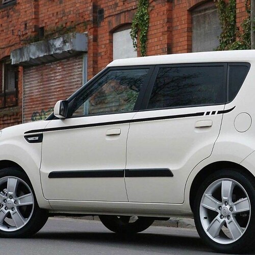 Autocollants graphiques à rayures latérales pour Kia Soul 2008 – 2013
