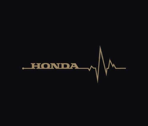 Paire d'Autocollants Vinyle Côté Pulse Heartbeat Honda pour Voitures Honda