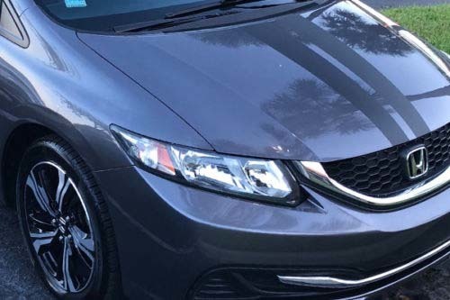 Autocollant vinyle double bande de capot de course pour Honda Civic Coupé