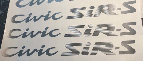 Autocollant en vinyle style Civic SiR-S pour EG Hatch