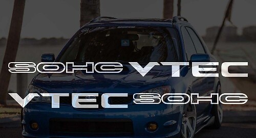 Autocollant Vinyle SOHC VTEC pour Honda Civic