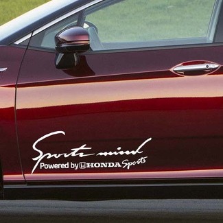 2X Plusieurs couleurs Sports Mind Power pour Honda Autocollant en vinyle