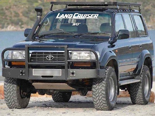 Bannière de pare-brise en vinyle pour Toyota Land Cruiser