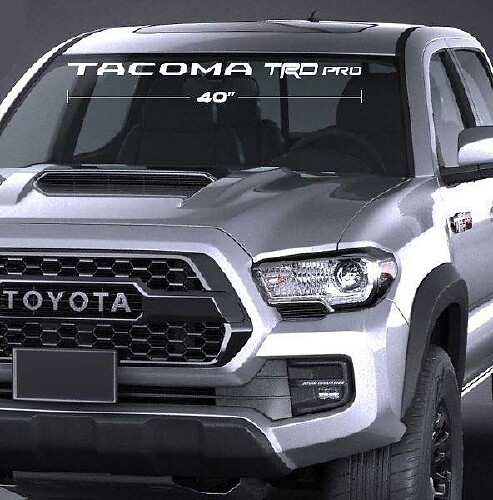 Bandeau de pare-brise Tacoma TRD Pro Autocollant en vinyle pour Toyota Tacoma