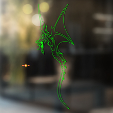 Autocollant Vinyle Universel Contour Silhouette Dragon Volant_3