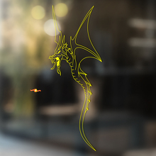 Autocollant Vinyle Universel Contour Silhouette Dragon Volant_4