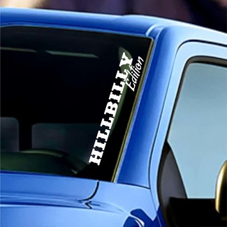 Hillbilly édition pare-brise bannière vinyle autocollant autocollant pour Ford F150 Jeep