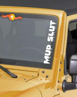 Boue salope drôle pare-brise autocollant bannière vinyle décalcomanie hors route camion pour Jeep 4x4