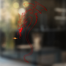 Autocollant vinyle universel silhouette contour de dragon_2