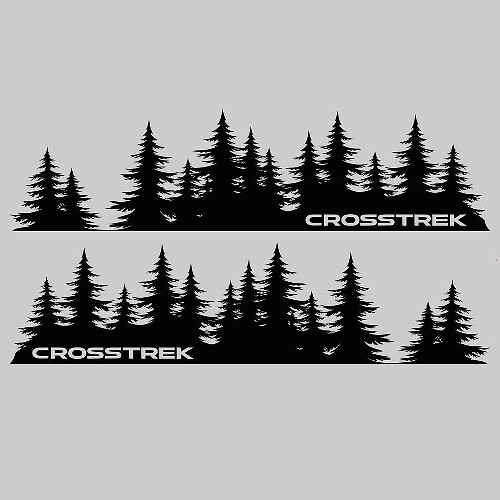 Kit d'autocollants latéraux style forêt pour Subaru Crosstrek
