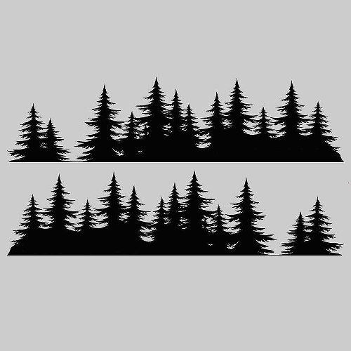 Kit d'autocollants latéraux style forêt pour Subaru Crosstrek