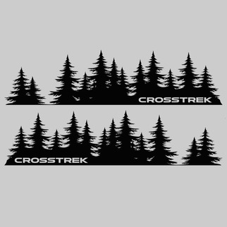 Subaru Crosstrek arbre sticker vinyle personnalisé porte graphique forêt Silhouette arbre autocollant