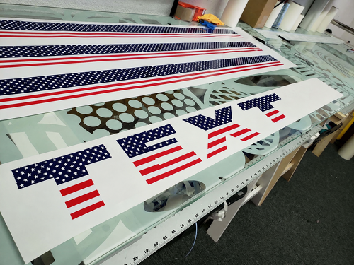 Bannière Drapeau Américain Autocollant Vinyle Pare-brise pour Ford Mustang