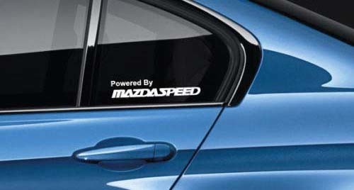 Autocollant en vinyle pour vitre Powered By Mazdaspeed pour Mazda