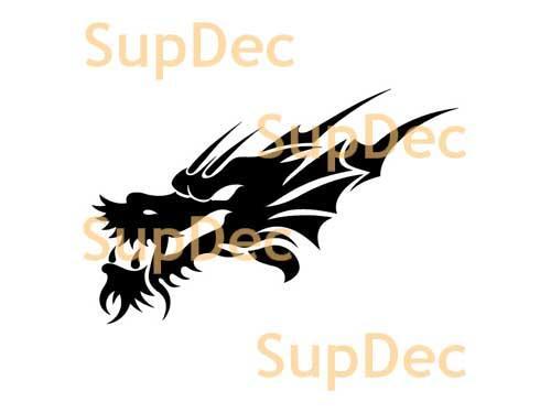 Autocollant mural en vinyle Dragon, pour fenêtre et salle de bains, #4
