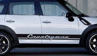 Mini Cooper S Countryman Script Sport Stripes Drapeau Rayures Vinyle Autocollant