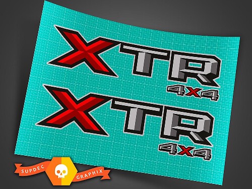 Lot de 2 x 2018 Ford F-150, F-250 XTR 4 x 4 vinyle autocollant camionnette chevet