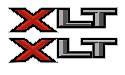 Lot de 2 : 2018 Ford F-150, F-250 XLT vinyle autocollant camionnette chevet - 2