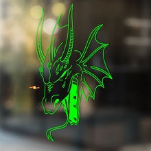 Autocollant Vinyle Universel Contour Tête de Dragon_3