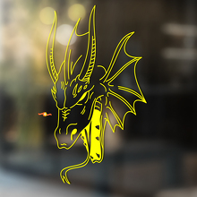 Autocollant Vinyle Universel Contour Tête de Dragon_4