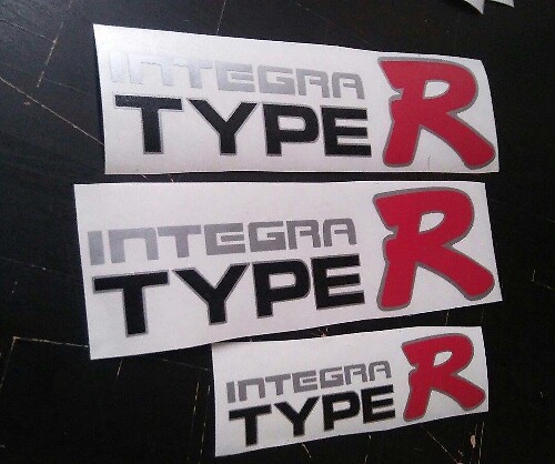 Honda Japan Integra Type R Decal Black Variant Sticker Jdm OEM Size Dc2