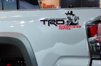 Paire d'autocollants de chevet TRD Red Dead Redemption Edition 2 couleurs Toyota Tacoma Tundra FJ 1