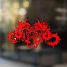 Autocollant Vinyle Universel Ornement Abstrait Deux Dragons_2