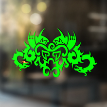 Autocollant Vinyle Universel Ornement Abstrait Deux Dragons_3