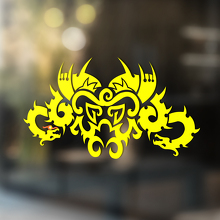 Autocollant Vinyle Universel Ornement Abstrait Deux Dragons_4