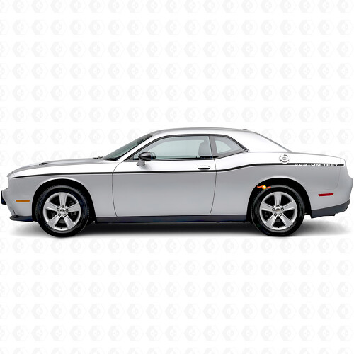 Autocollant Vinyle Latéral à Rayures Fines Personnalisées pour Dodge Challenger