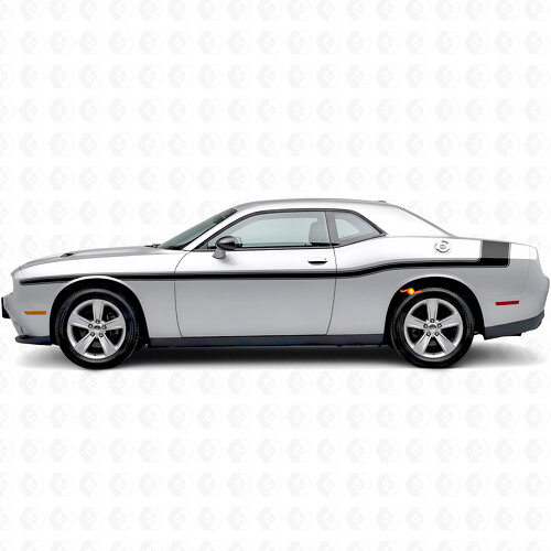 Autocollant vinyle latéral à bandes profilées pour Dodge Challenger