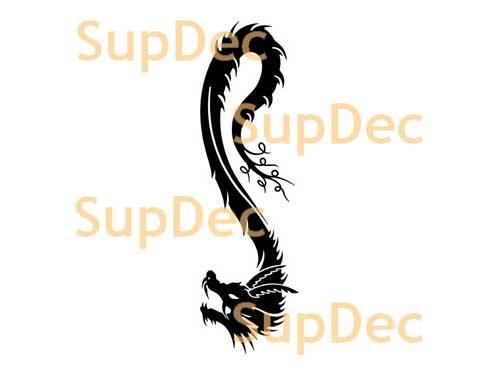 Autocollant mural en vinyle Dragon, pour fenêtre et salle de bains, #10
