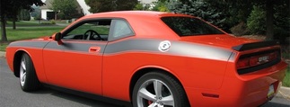 2008 et versions ultérieures Dodge Challenger Kit de bandes latérales supérieures pleine longueur