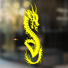 Autocollant Vinyle Universel Dragon de Feu Chinois Tortueux_3