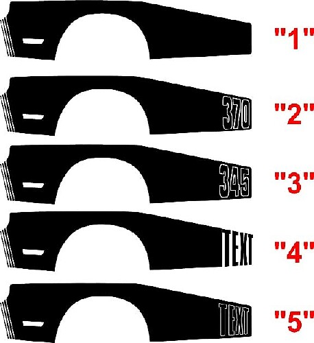 Kit de bandes latérales Dodge Challenger Billboard 2008 et plus