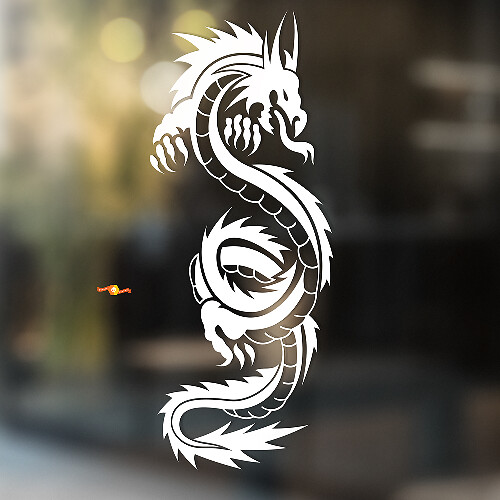 Autocollant Vinyle Universel Dragon de Feu Torturé