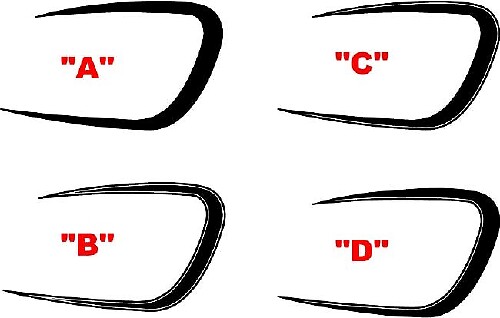 2015 et plus Dodge Challenger HELLCAT Kit de bandes d'accent de pétoncles pour capot