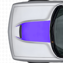 Autocollant en vinyle noir pour prise d'air capot Dodge Challenger 2015+_2