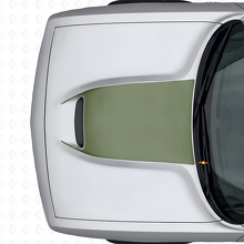 Autocollant en vinyle noir pour prise d'air capot Dodge Challenger 2015+_3
