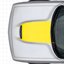 Autocollant en vinyle noir pour prise d'air capot Dodge Challenger 2015+_6
