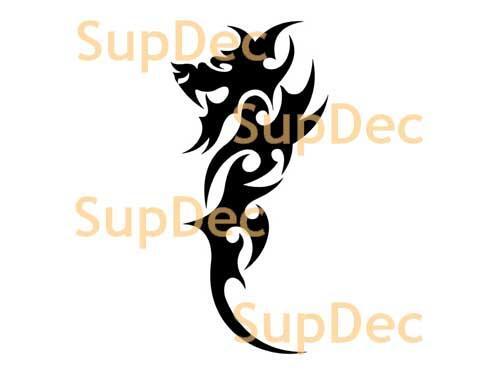 Autocollant mural en vinyle Dragon Art pour fenêtre de salle de bain #17
