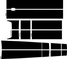 Kit de stickers bande rallye 16 pièces pour Dodge Challenger 2015 et plus 4