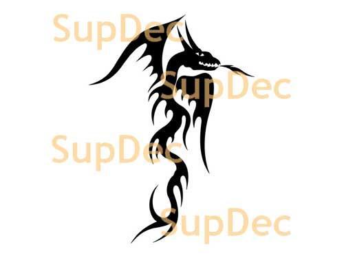 Autocollant mural en vinyle art dragon pour fenêtre salle de bain #18
