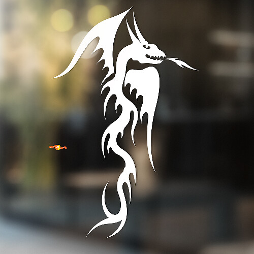 Autocollant en vinyle universel Dragon cracheur de feu_1