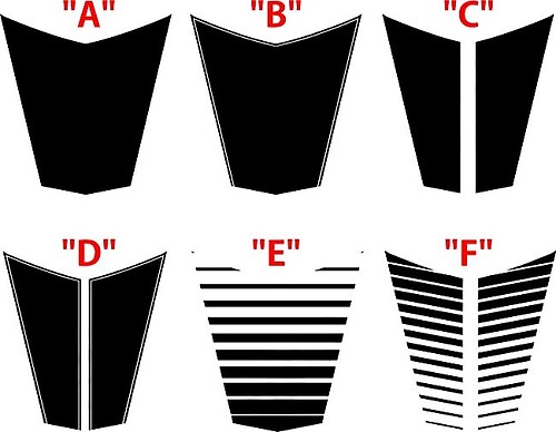 ZL1 Center Accent Stripe Options — Autocollant vinyle (capot) pour Chevrolet Camaro 2017-2024
