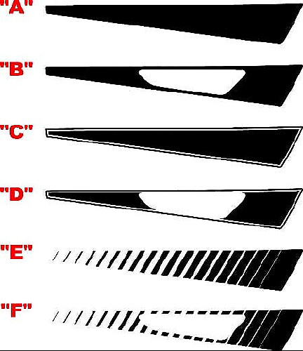 Rayures en forme de lance sur le capot de la Chevrolet Camaro 2016 et plus
