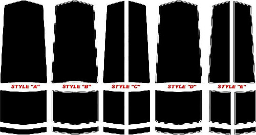 2010 et plus Chevrolet Camaro LS/LT/SS Bandes combinées pour capot central et coffre
